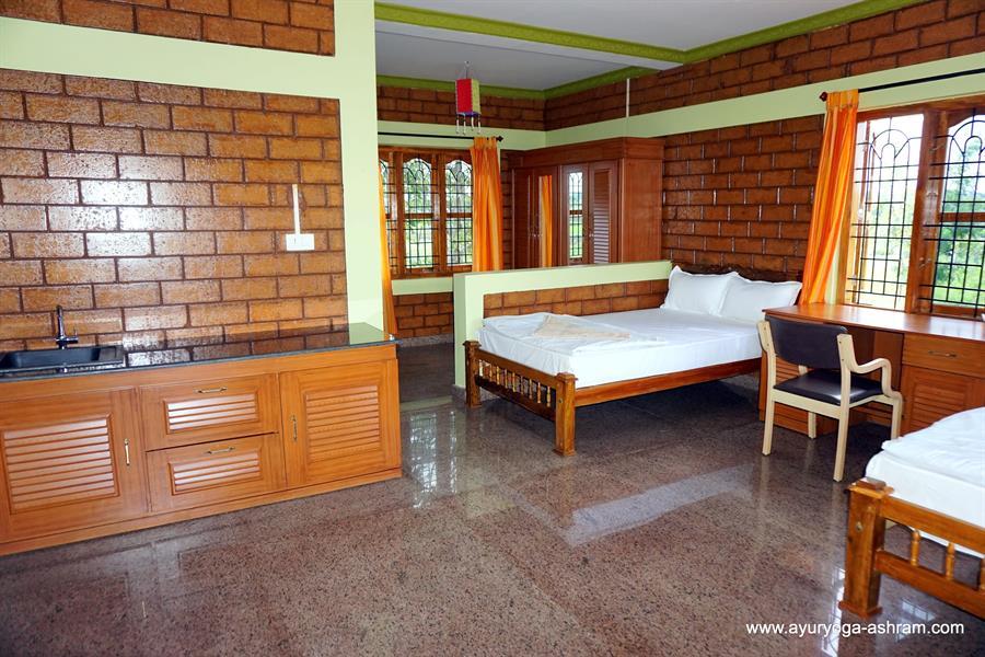 01 AyurYoga Eco-Ashram, India, (3) Twin-Share Accommodation, Bedroom